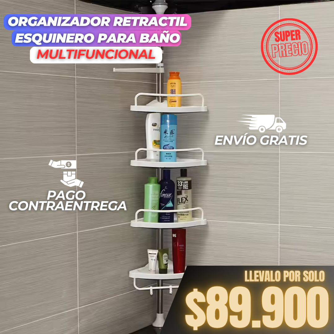 ORGANIZADOR RETRACTIL PARA BAÑO + ENVIO GRATIS🎁