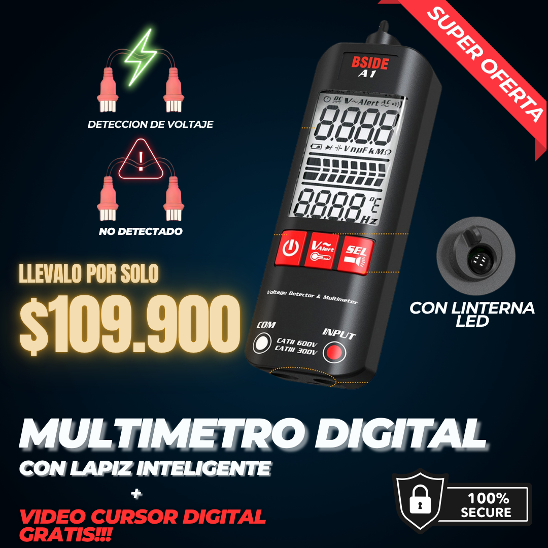 MULTÍMETRO DIGITAL + VIDEO CURSO GRATIS🎁