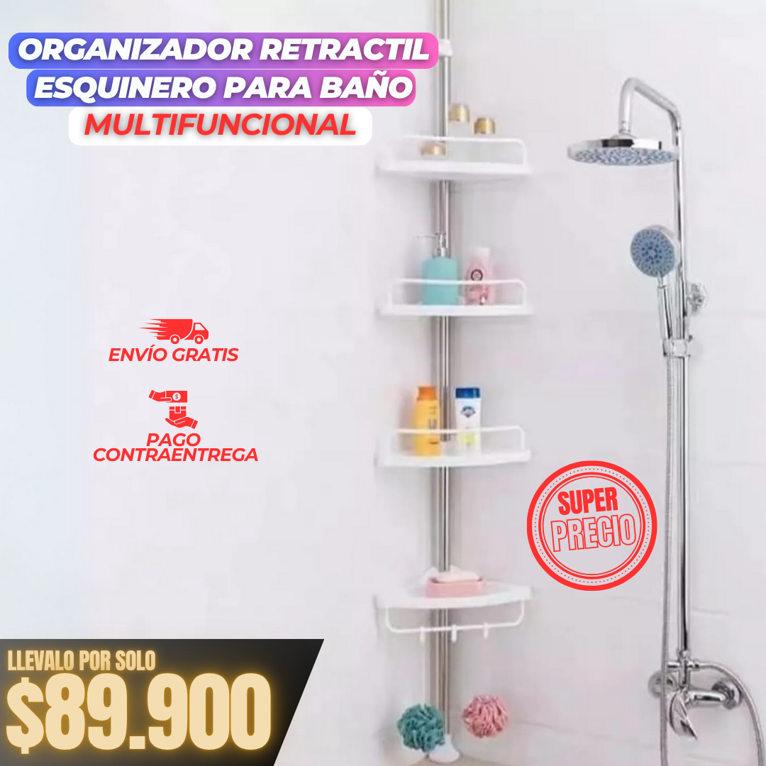 ORGANIZADOR RETRACTIL PARA BAÑO + ENVIO GRATIS🎁