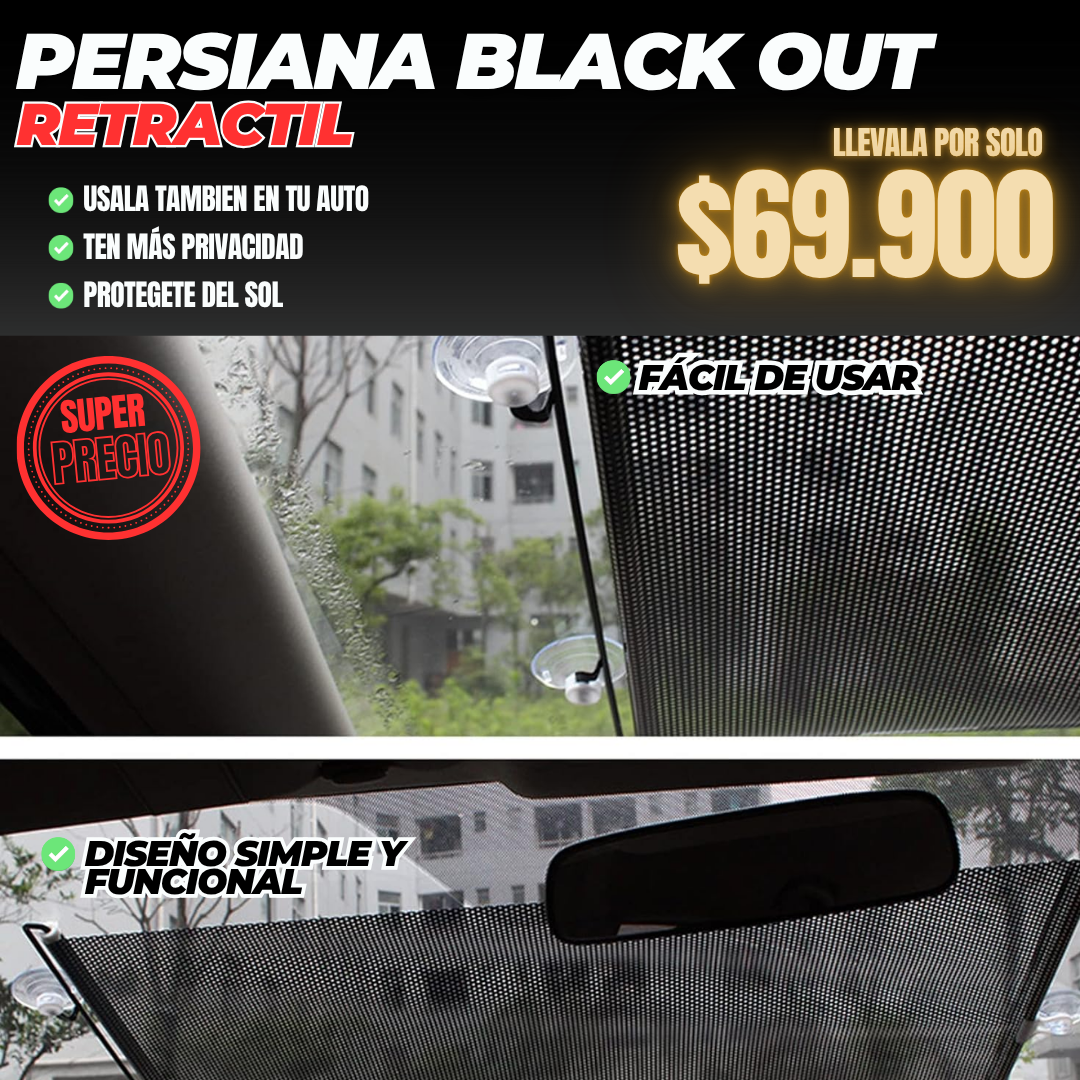 PERSIANA RETRACTIL BLACK OUT + ENVIO GRATIS🎁