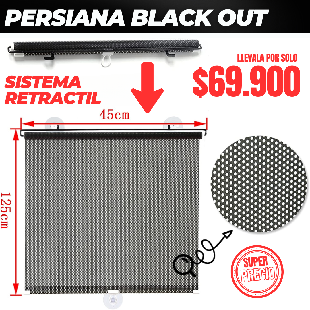 PERSIANA RETRACTIL BLACK OUT + ENVIO GRATIS🎁