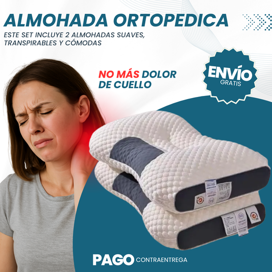 SET DE 2 ALMOHADAS ORTOPEDICAS CERVICAL 🛏️
