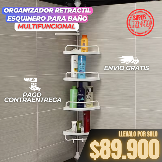 ORGANIZADOR RETRACTIL PARA BAÑO + ENVIO GRATIS🎁