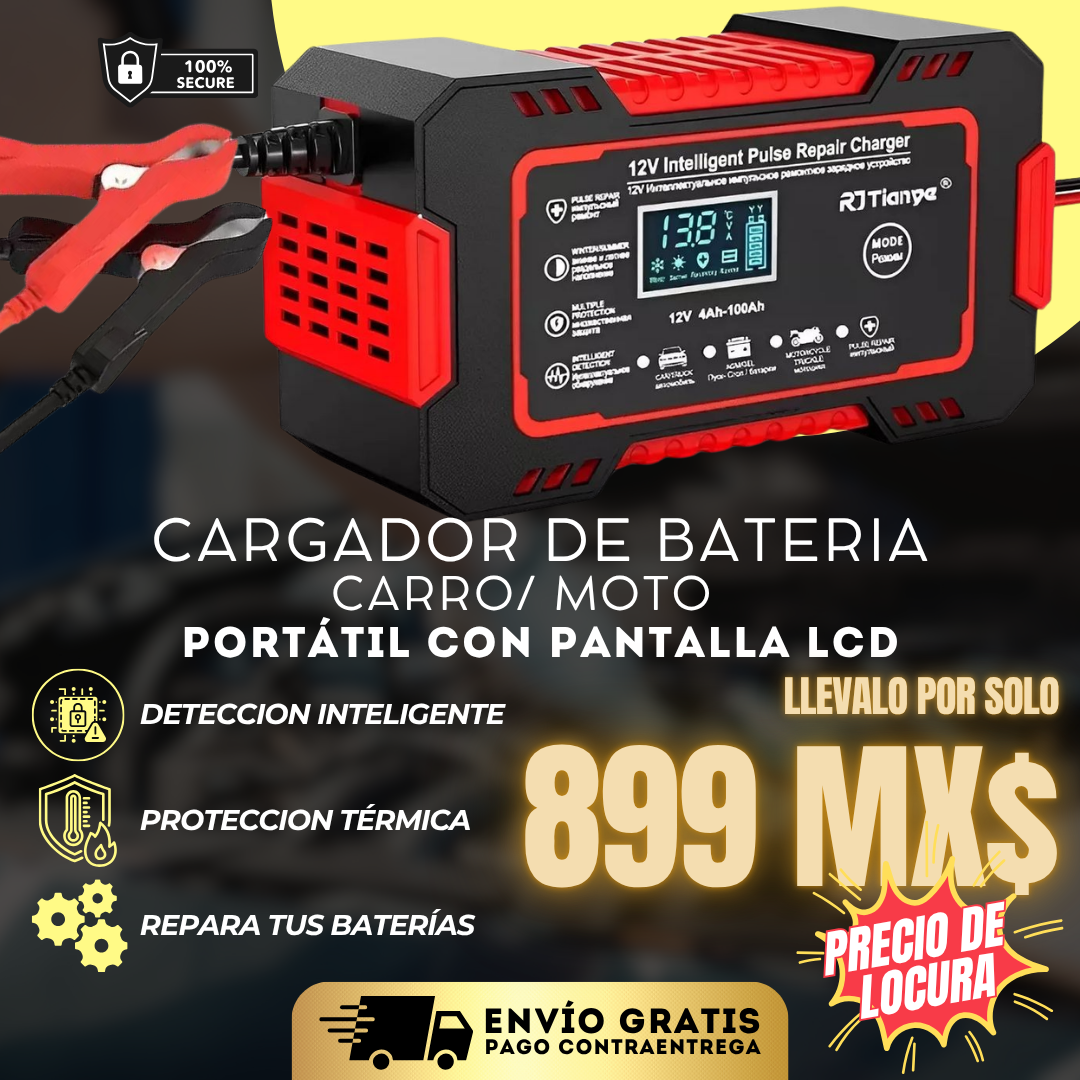 Oferta Especial AutoVolt® - Recupera Baterías Descargadas en Minutos, Tecnología de Carga Inteligente