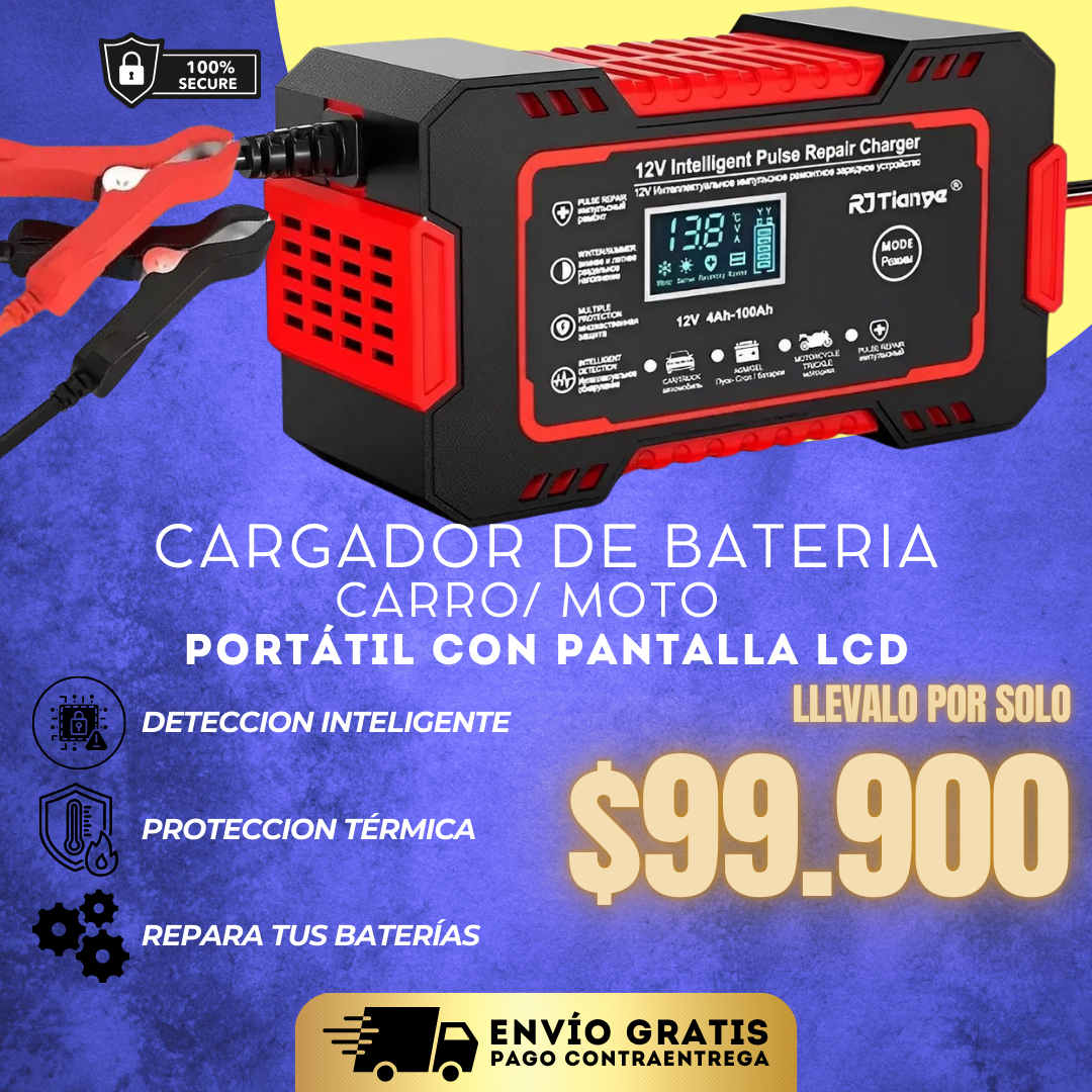 Oferta Especial AutoVolt® - Recupera Baterías Descargadas en Minutos, Tecnología de Carga Inteligente