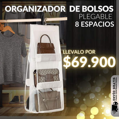 ORGANIZADOR DE BOLSOS PLEGABLE 8 ESPACIOS + ENVIO GRATIS🎁