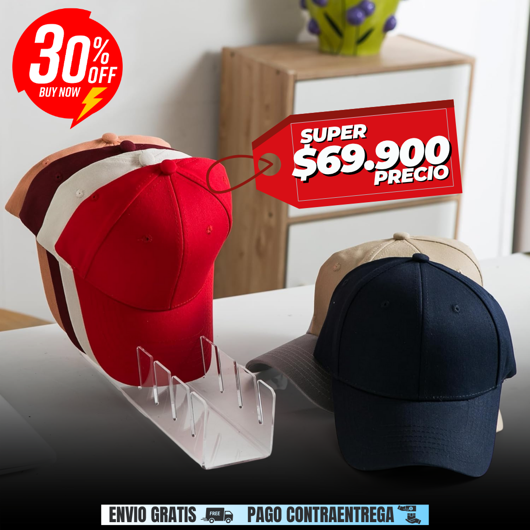 ORGANIZADOR PARA GORRAS 7 PUESTOS + ENVIO GRATIS🎁
