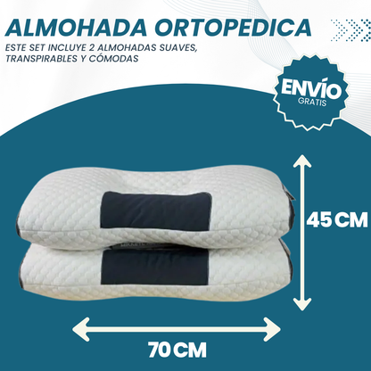 SET DE 2 ALMOHADAS ORTOPEDICAS CERVICAL 🛏️