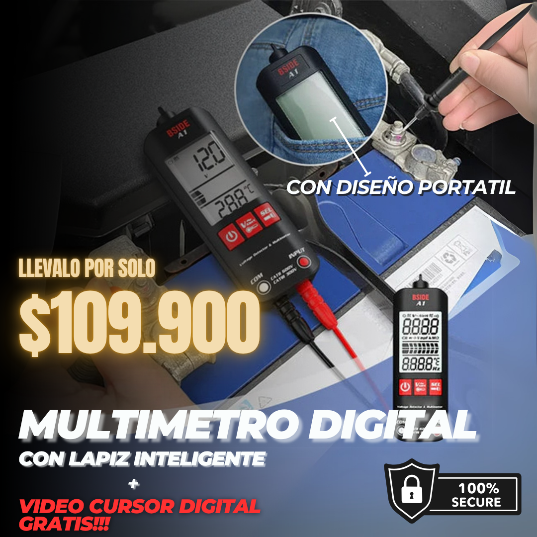 MULTÍMETRO DIGITAL + VIDEO CURSO GRATIS🎁
