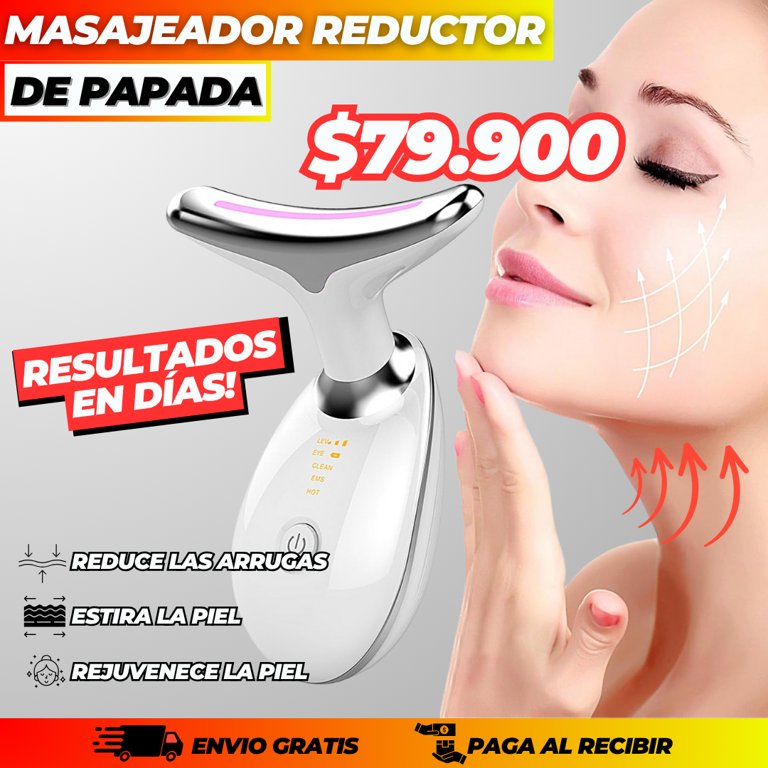 MASAJEADOR FACIAL CON LUZ LED +  ENVIO GRATIS🎁