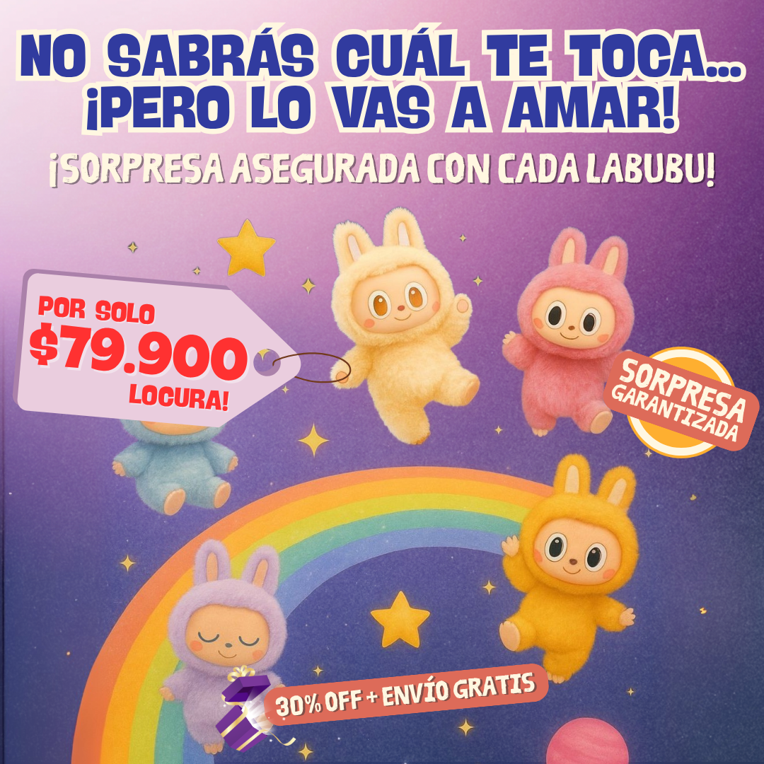 ¡LLAVERO SORPRESA LABUBU CON LUZ Y SONIDO!