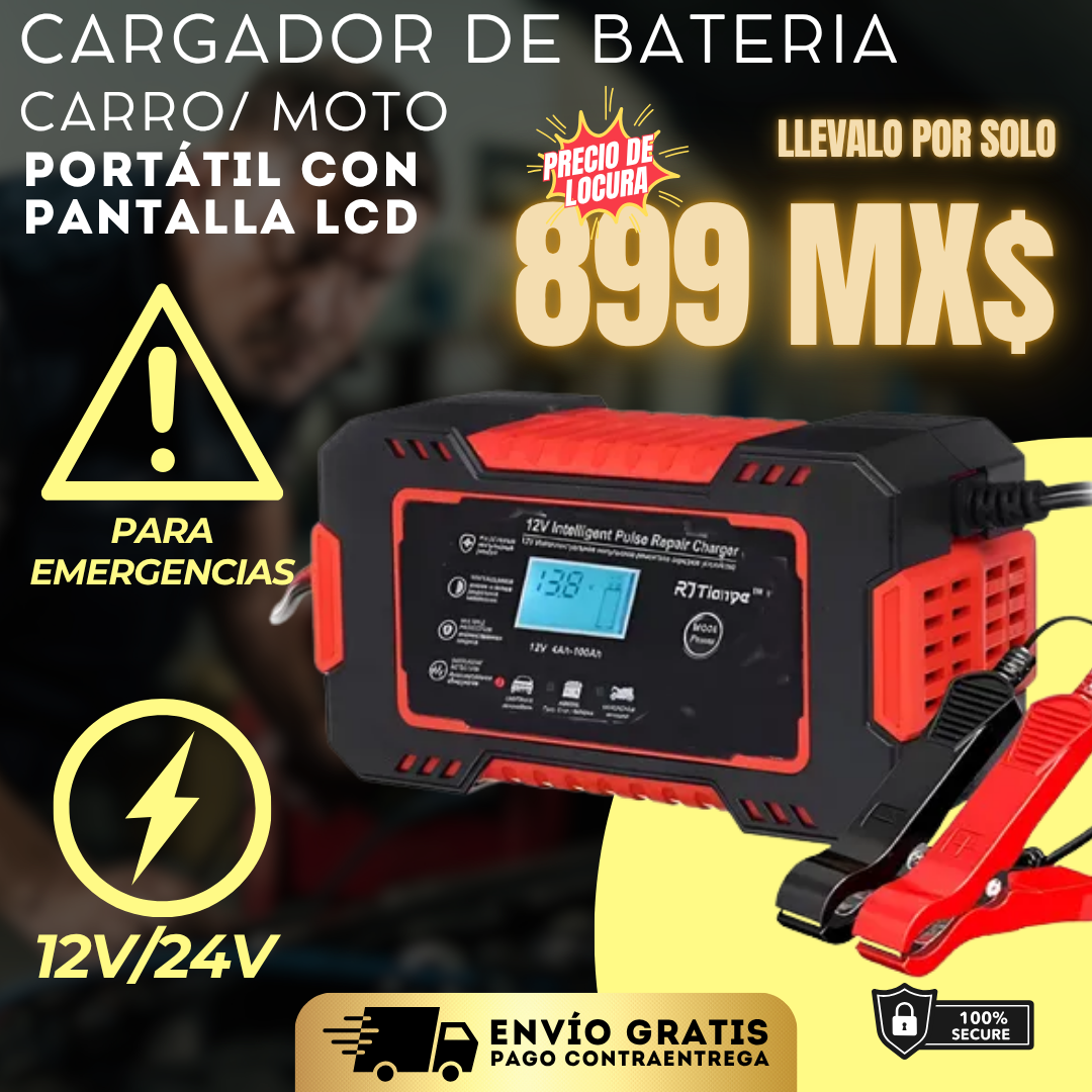 Oferta Especial AutoVolt® - Recupera Baterías Descargadas en Minutos, Tecnología de Carga Inteligente
