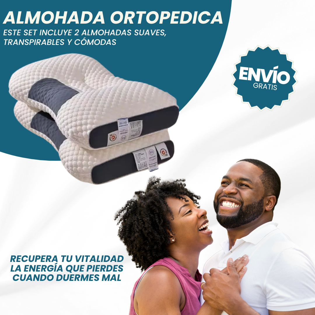 SET DE 2 ALMOHADAS ORTOPEDICAS CERVICAL 🛏️