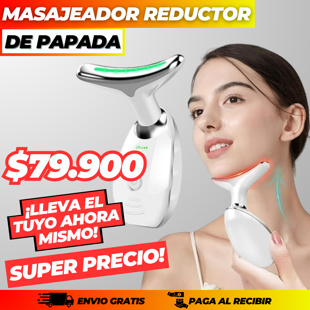 MASAJEADOR FACIAL CON LUZ LED +  ENVIO GRATIS🎁