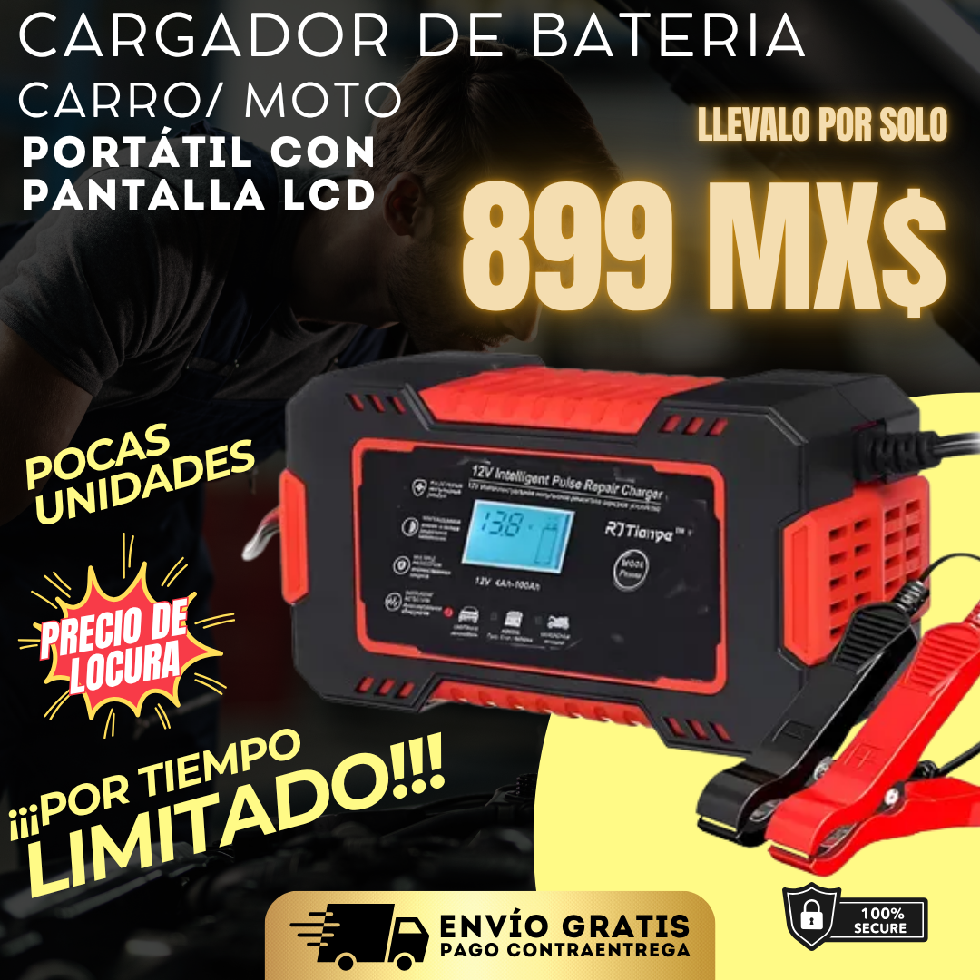Oferta Especial AutoVolt® - Recupera Baterías Descargadas en Minutos, Tecnología de Carga Inteligente